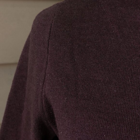 Aspen Mock Neck Sweater Oxblood Double Knit Minimal Scandi Girl Tunic Pullover - Picture 6 of 11